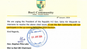 Bari Elders threaten to boycott 2024 elections unless grievances are addressed
